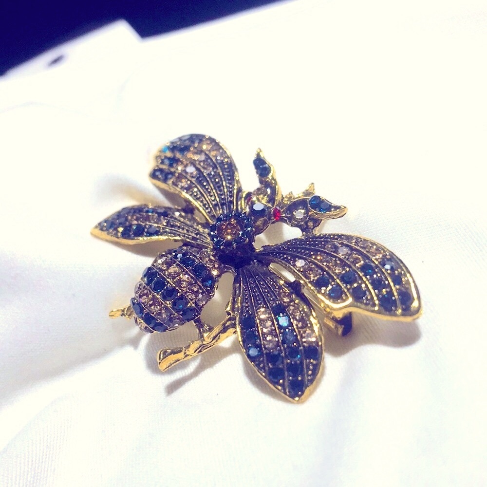 🍏50% OFF/3+...Rhinestone Bee Brooch - Picture 5 of 9